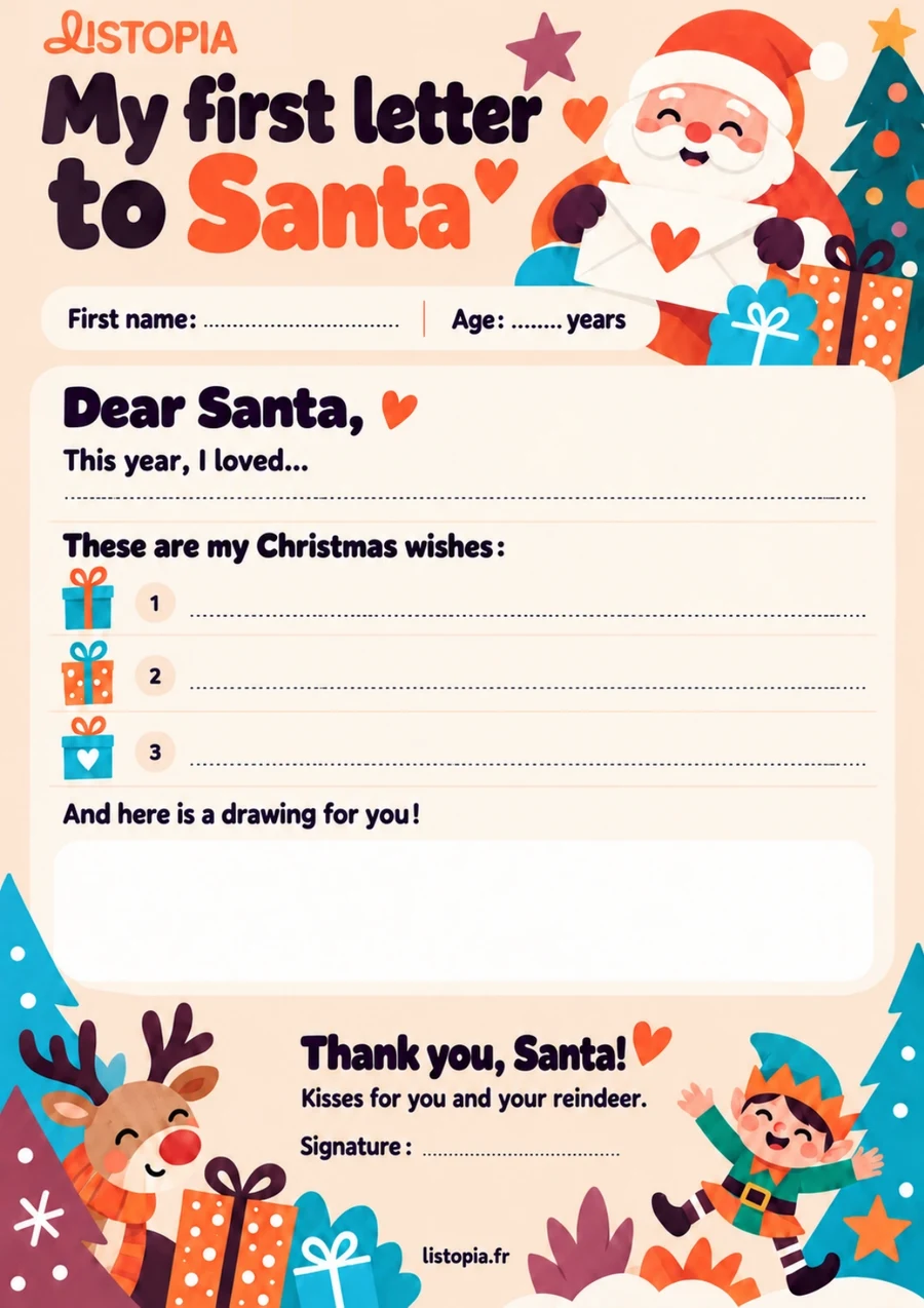 Preview of the “My very first letter” printable template