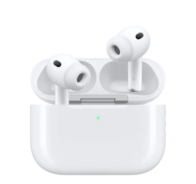 Witte AirPods Pro 3 met geopend oplaaddoosje