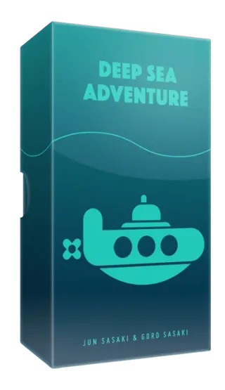 Blauwe doos van Deep Sea Adventure met een onderzeeër