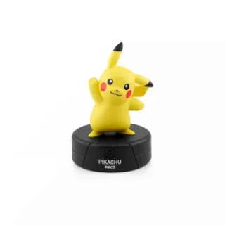 Gele Pikachu-figuur op een zwarte Tonie-voet
